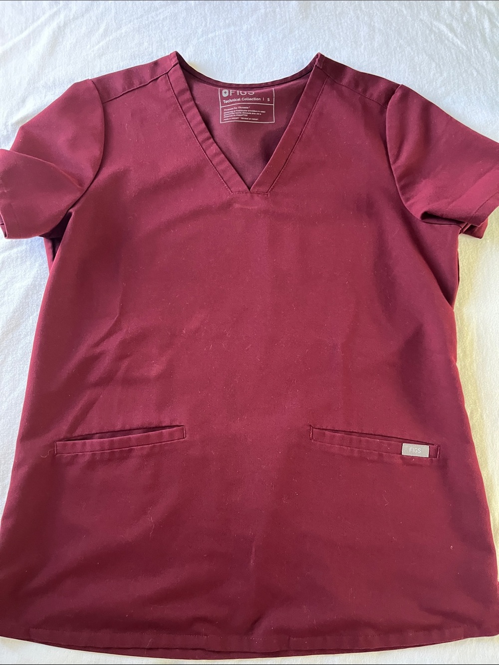 FIGS Scrub Set Burgundy S/SP - Picture 3 of 7